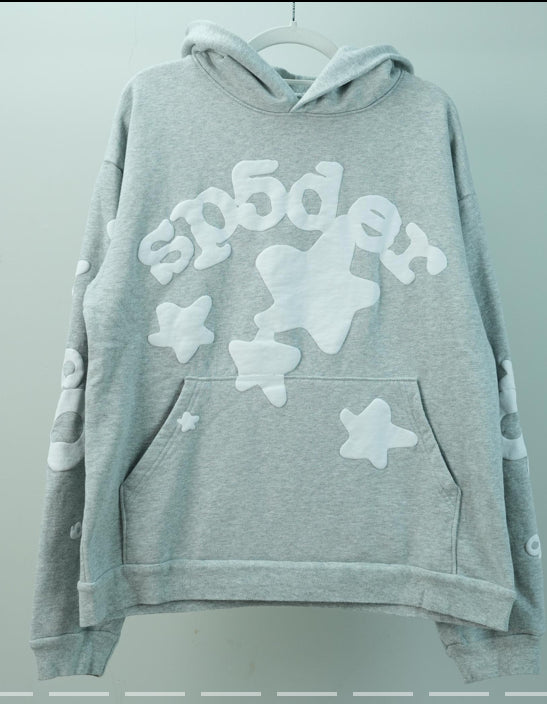 Grey spider hoodie