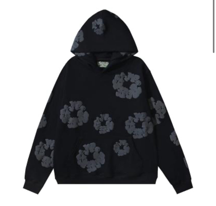 All black den hoodie